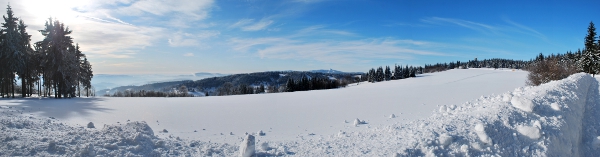 panorama s Ještědem
